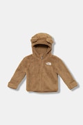 Kojenecká mikina The North Face BABY CAMPSHIRE F/Z HOODIE hnědá barva, s kapucí, hladká, NF0A88VWBQ81