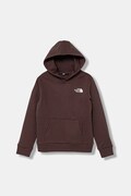 The North Face bluza dziecięca TEEN SIMPLE DOME HOODIE kolor fioletowy z kapturem z nadrukiem NF0A8AXVBQ71