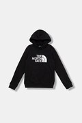 Dětská mikina The North Face TEEN DREW PEAK PULLOVER HOODIE černá barva, s kapucí, s aplikací, NF0A8EHHJK31