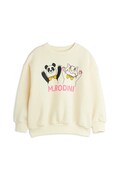 Mini Rodini bluza bawełniana dziecięca Panda & cat kolor beżowy z nadrukiem 25720136