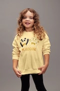 Mini Rodini bluza bawełniana dziecięca Panda & cat kolor żółty z nadrukiem 25720136
