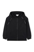 Otroški pulover Marc Jacobs črna barva, s kapuco, W60659