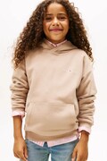 Дитяча кофта Tommy Hilfiger колір коричневий з капюшоном однотонна KS0KS00660