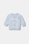 United Colors of Benetton bluza niemowlęca kolor niebieski z nadrukiem 3K1CA501S