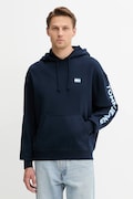 Tommy Jeans felpa in cotone uomo colore blu navy con cappuccio DM0DM21834