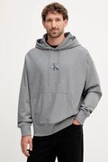 Mikina Calvin Klein Jeans šedá farba, s kapucňou, s potlačou, LV04RC281G