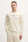 BOSS bluza bawełniana męska kolor beżowy z aplikacją 50545589
