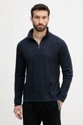BOSS bluza lounge męska z bawełną Structure 1/4 Zip granatowa 50545597