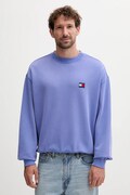 Tommy Jeans bluza bawełniana męska kolor fioletowy z aplikacją DM0DM22079