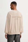 Tommy Jeans bluza bawełniana męska kolor brązowy z aplikacją DM0DM22079