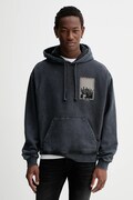 Tommy Jeans bluza bawełniana męska kolor granatowy z kapturem z nadrukiem DM0DM22090