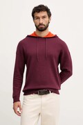 United Colors of Benetton sweter z dodatkiem wełny męski kolor bordowy 1Y6SK201X