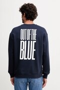 United Colors of Benetton hanorac de bumbac culoarea bleumarin, cu imprimeu, 3FWYU10AZ