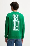 United Colors of Benetton hanorac de bumbac culoarea verde, cu imprimeu, 3FWYU10AZ