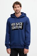 Versace Jeans Couture bluza bawełniana męska kolor granatowy z kapturem z nadrukiem 79GAIP05 CF07P