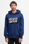 Versace Jeans Couture bluza bawełniana męska kolor granatowy z kapturem z nadrukiem 79GAIP05 CF07P