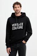 Versace Jeans Couture bluza bawełniana męska kolor czarny z kapturem z nadrukiem 79GAIP05 CF07P