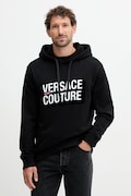 Versace Jeans Couture bluza bawełniana męska kolor czarny z kapturem z nadrukiem 79GAIP05 CF07P