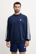 adidas Originals bluză Adicolor culoarea bleumarin, cu imprimeu, JP1063