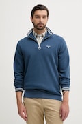 Barbour bluza bawełniana ROSFORD męska kolor niebieski gładka MOL0701
