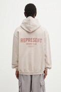 Βαμβακερή μπλούζα Represent Owners Club χρώμα: ροζ, με κουκούλα, OCM41113