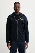 Guess Jeans felpa in cotone uomo colore blu navy con cappuccio M5YQ15 KCPR1
