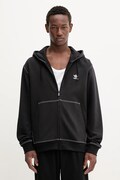 adidas Originals bluza Essentials męska kolor czarny z kapturem gładka JW0969