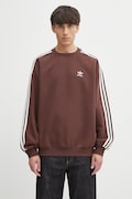 Dukserica adidas Originals Oversize Crew boja: smeđa, s aplikacijom, KA0469