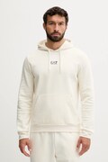 EA7 Emporio Armani bluza męska kolor beżowy z kapturem gładka PJVTZ.8NPM37
