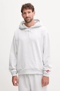 Pulover The North Face Redbox moški, siva barva, s kapuco, NF0A8EFZE041