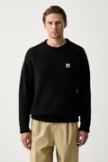 American Vintage sweter męski z wełną czarny MVITO18A