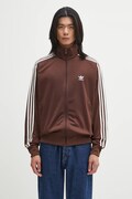 Mikina adidas Originals Firebird Tt hnedá farba, s nášivkou, KA0459