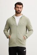 Puma hanorac de bumbac culoarea verde, cu glugă, uni, 688255