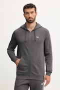 Puma hanorac de bumbac culoarea gri, cu glugă, uni, 688255