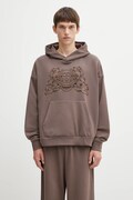 Pamučna dukserica Puma PUMA x RIPNDIP boja: smeđa, s kapuljačom, s aplikacijom, 632414