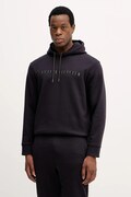 Armani Exchange bluza bawełniana męska kolor granatowy z kapturem z nadrukiem XM001380 AF10830