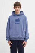 Puma bluza bawełniana PUMA x REPRESENT męska kolor niebieski z kapturem z aplikacją 632542