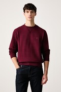 Tommy Hilfiger bluza męska z bawełną bordowa MW0MW40000