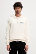 Бавовняна кофта Tommy Hilfiger колір бежевий з капюшоном з принтом MW0MW40065