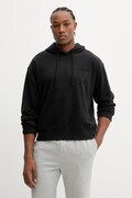 Кофта лаунж Calvin Klein Underwear колір чорний з капюшоном однотонна LV00NM2930