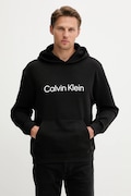 Calvin Klein bluza bawełniana męska kolor czarny z kapturem z nadrukiem LV14LD231G