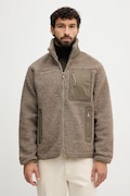 Tommy Hilfiger hanorac fleece culoarea maro, uni, MW0MW40420