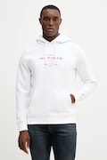 Tommy Hilfiger bluza męska kolor biały z kapturem z nadrukiem MW0MW40864