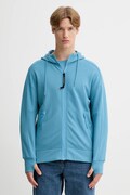 C.P. Company bluza bawełniana męska kolor niebieski z kapturem gładka 19CMSS715A005086W