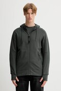 C.P. Company bluza bawełniana męska kolor szary z kapturem gładka 19CMSS715A005086W