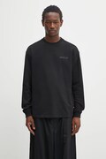 Napapijri longsleeve din bumbac S-Coldirai culoarea negru, cu imprimeu, NP0A88YC9411