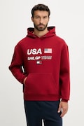 Tommy Hilfiger bluza x SAIL GP męska kolor czerwony z kapturem z nadrukiem MW0MW41416