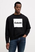 Mikina Calvin Klein Jeans čierna farba, s potlačou, LV04RD216G