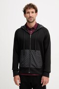 Michael Kors bluza rozpinana z kapturem męska z bawełną czarna CF552Q55MF