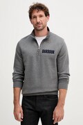 Barbour bluza bawełniana męska kolor szary z aplikacją MOL0640